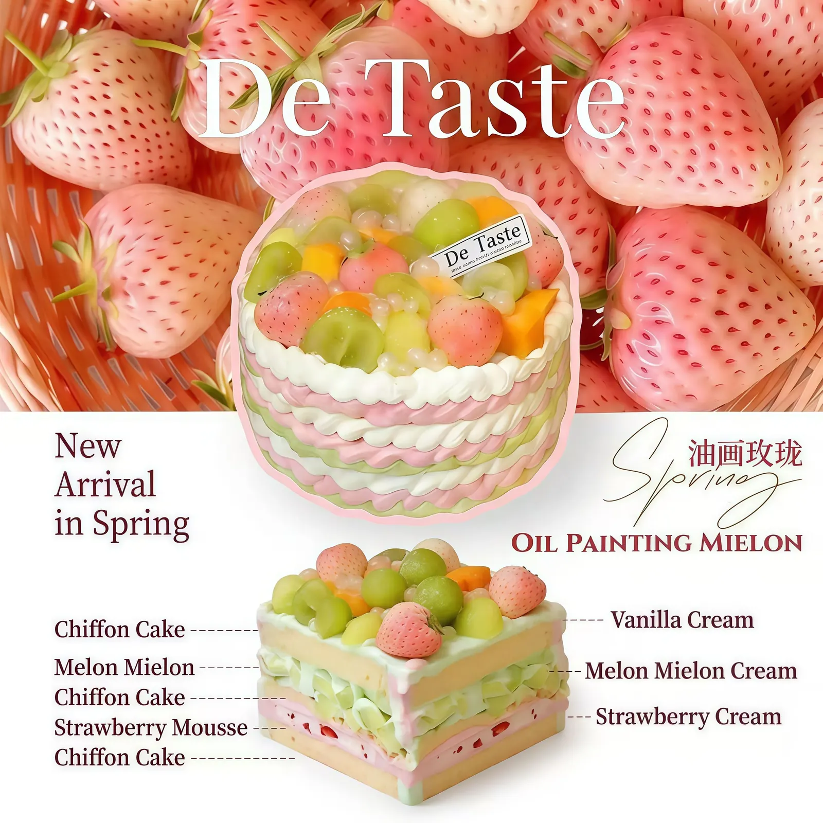 Spring Palette Melon Cake 