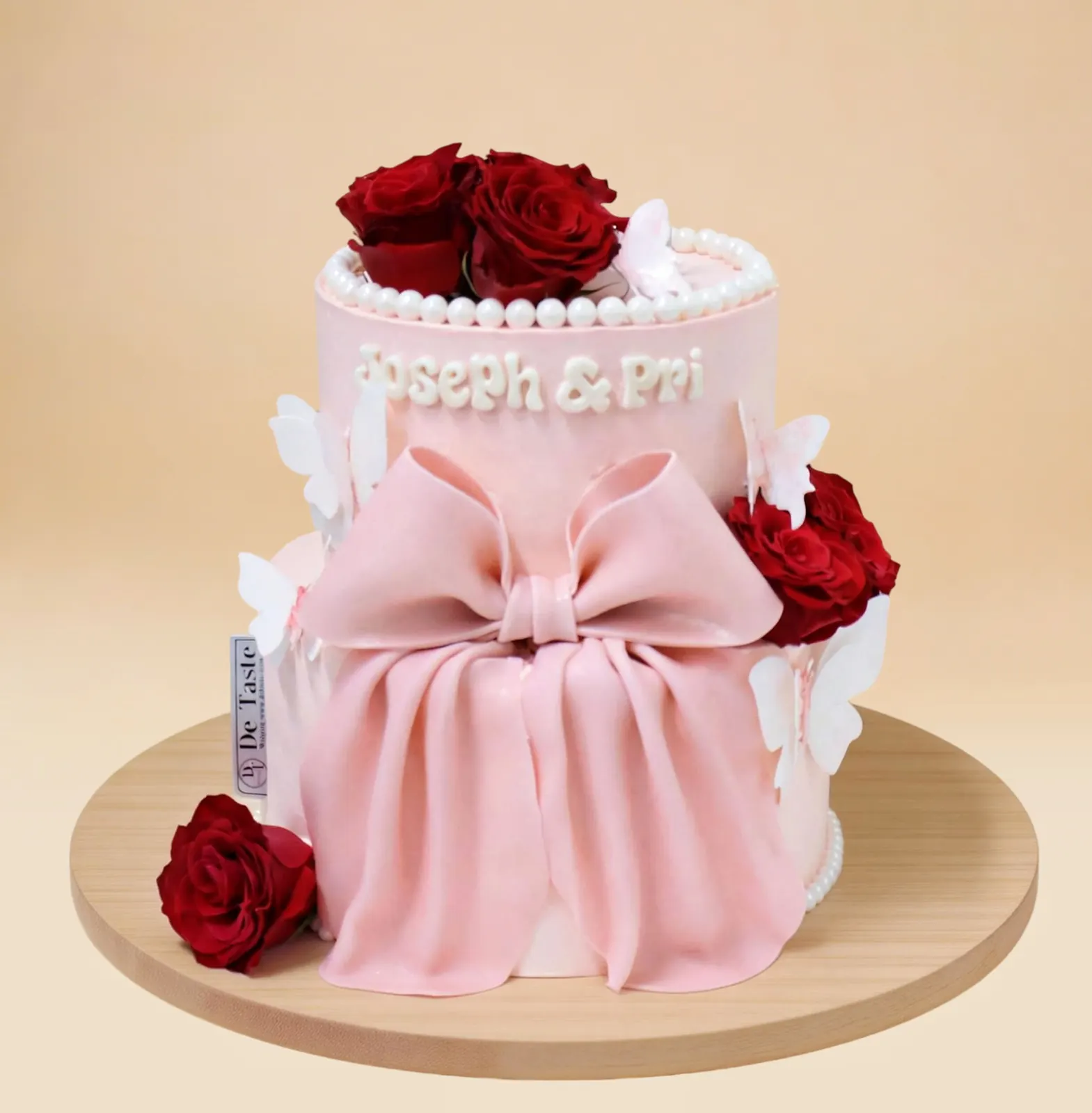 The Red Rose Bow Cake