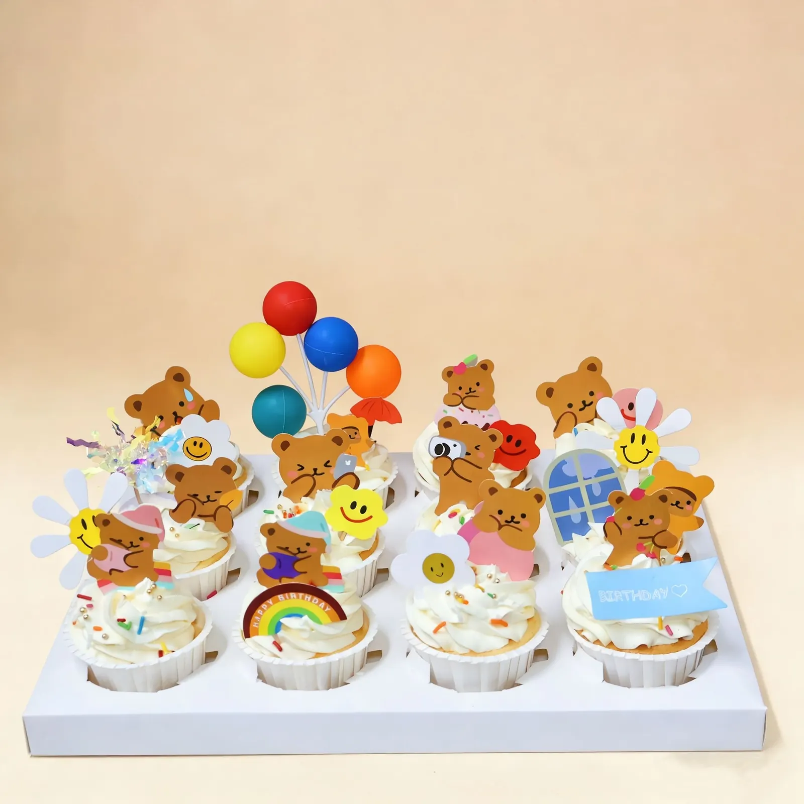 Chubby Brown Bear Cupcake