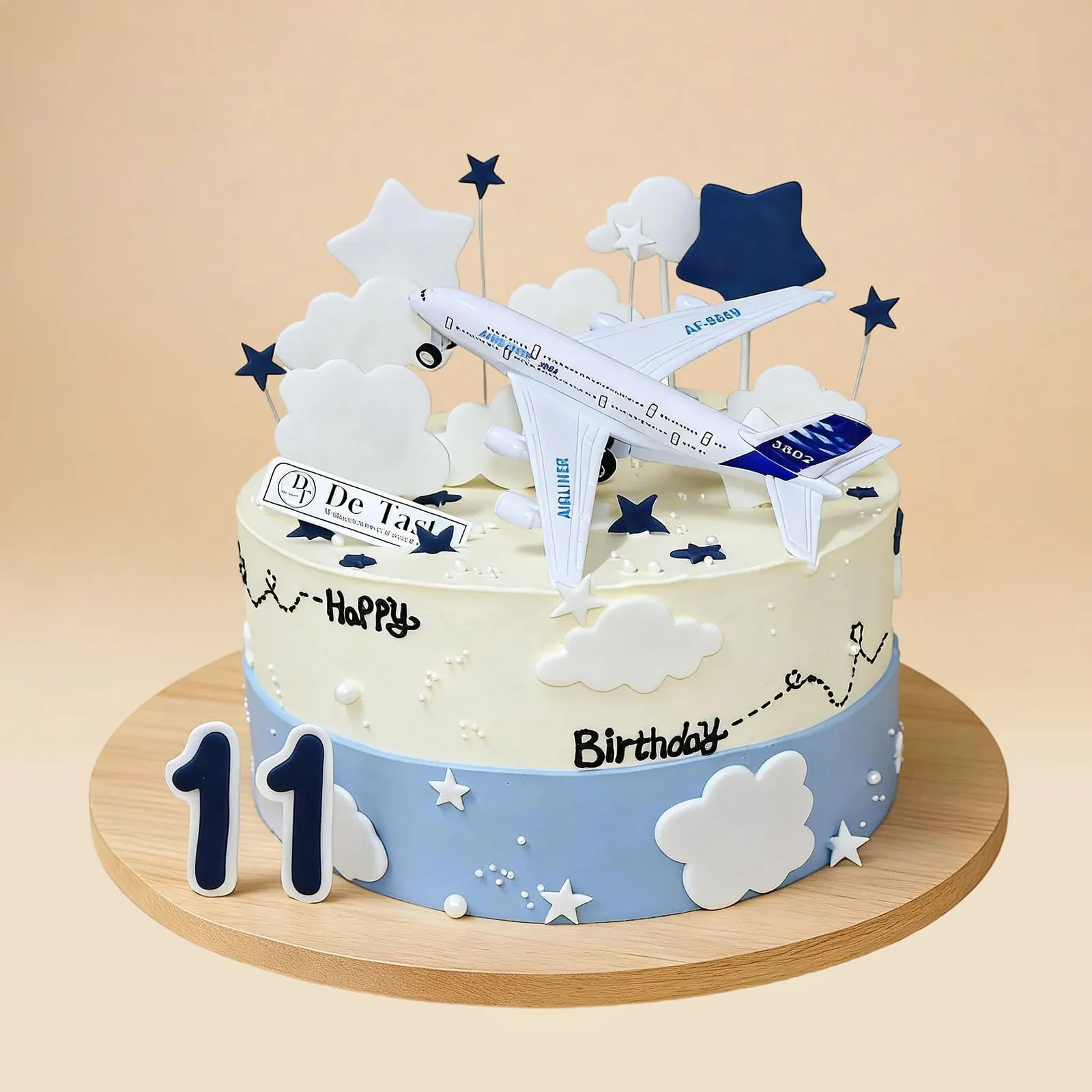 Starry Airliner Cake