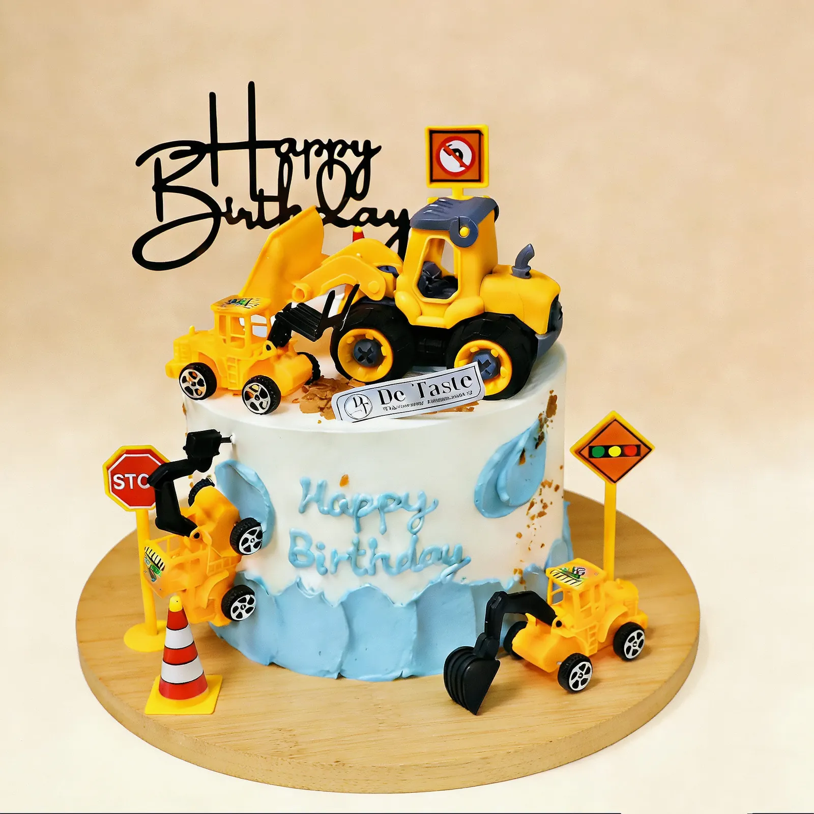 Blue Construction Zone Cake