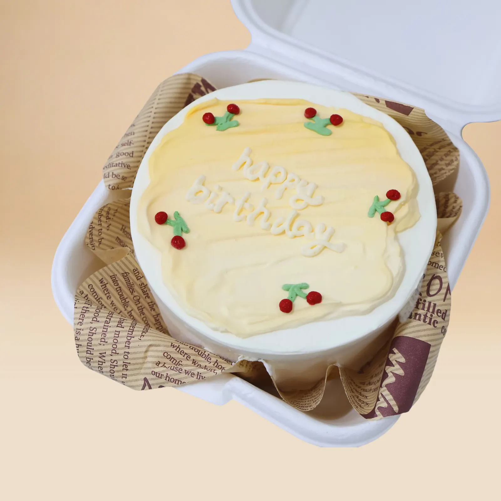 Cherry Ombre Bento Cake