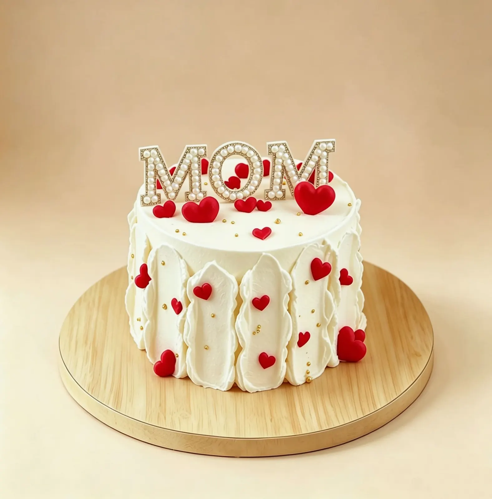 Mother’s Day Heart Cake