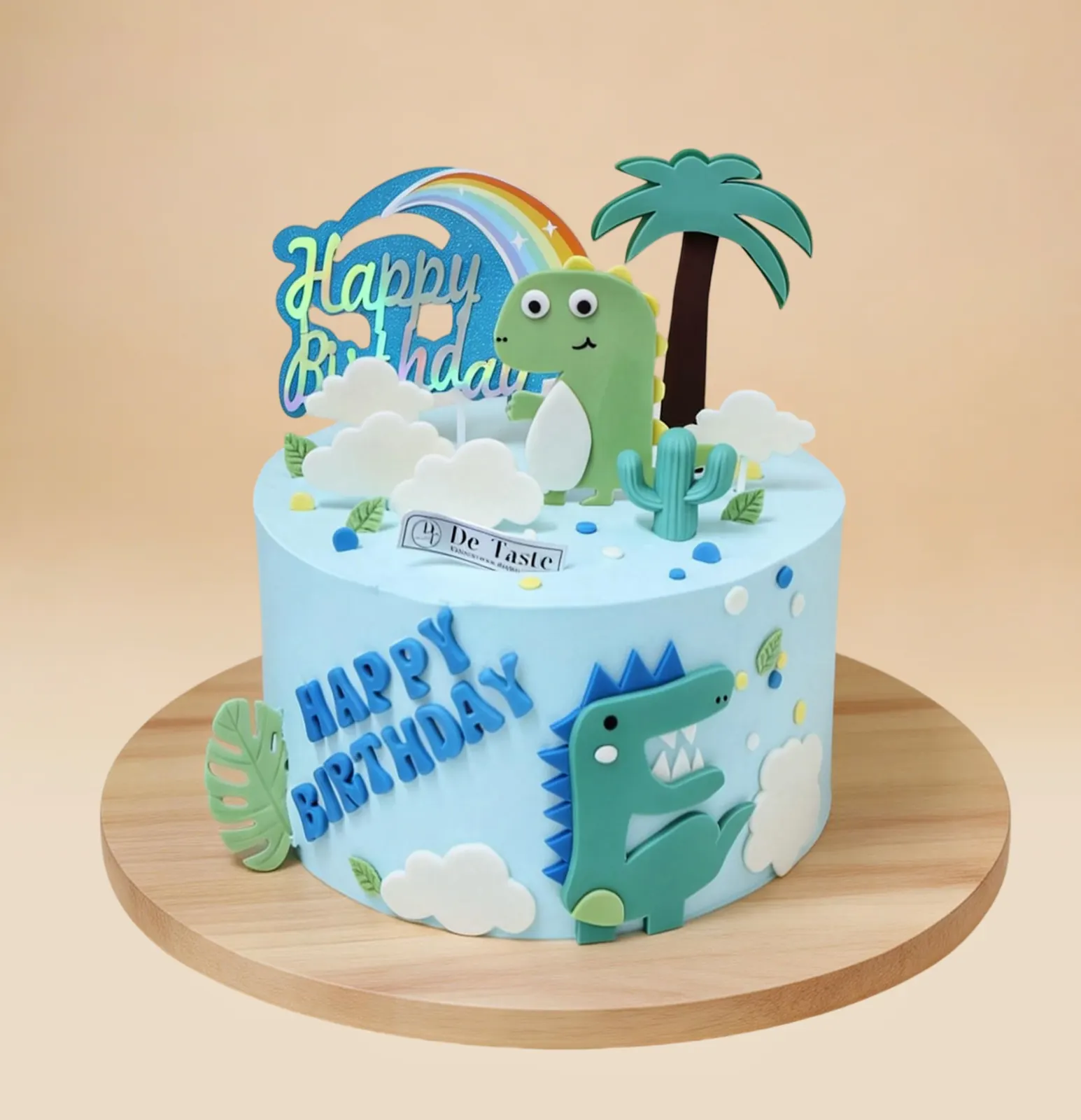 Rainbow Dinosaur Cake