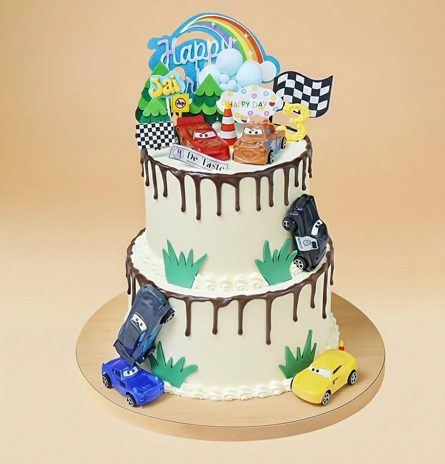Cars Rainbow Rally Cake