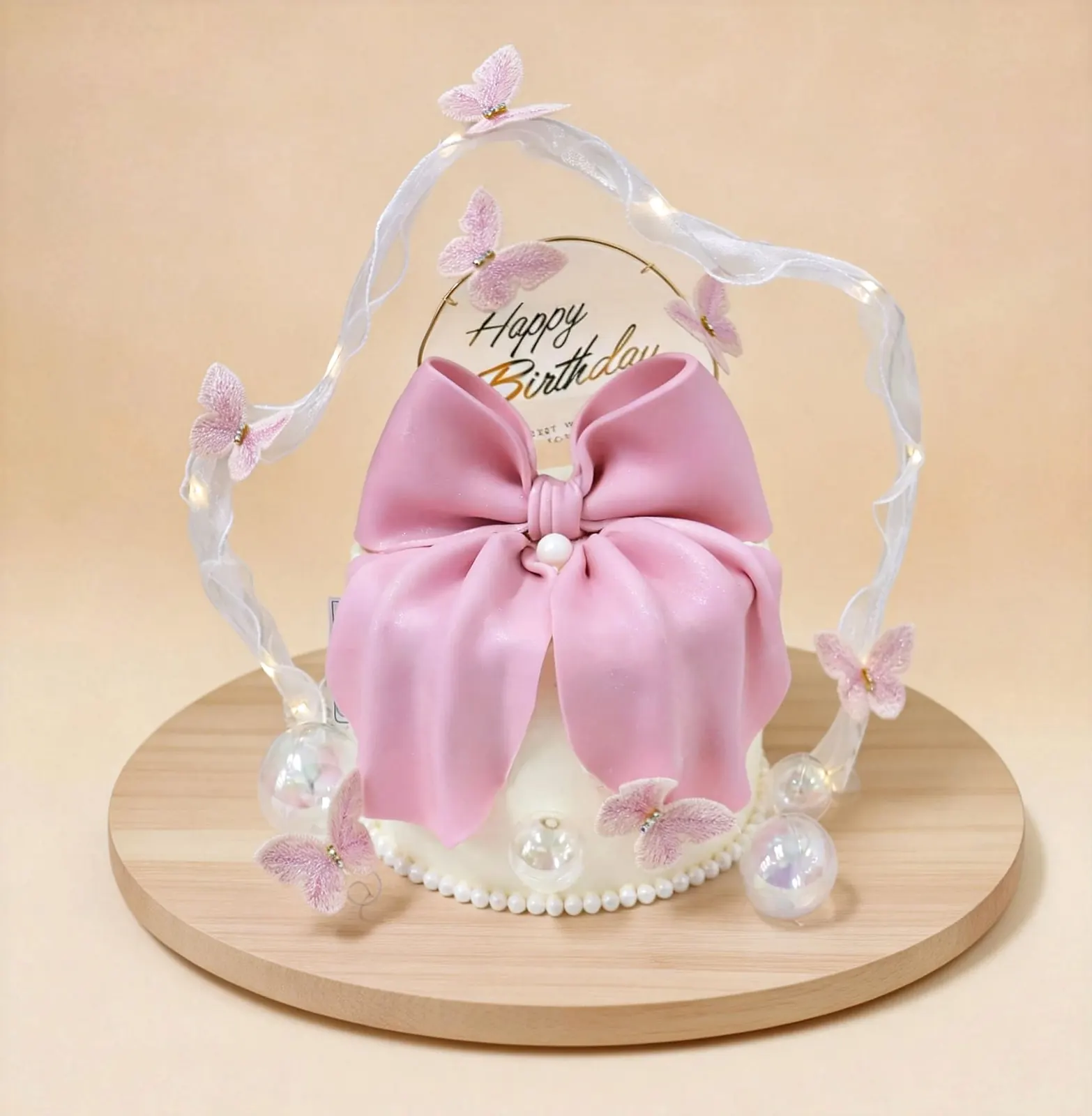 The Glowing Butterfly Bow Cake