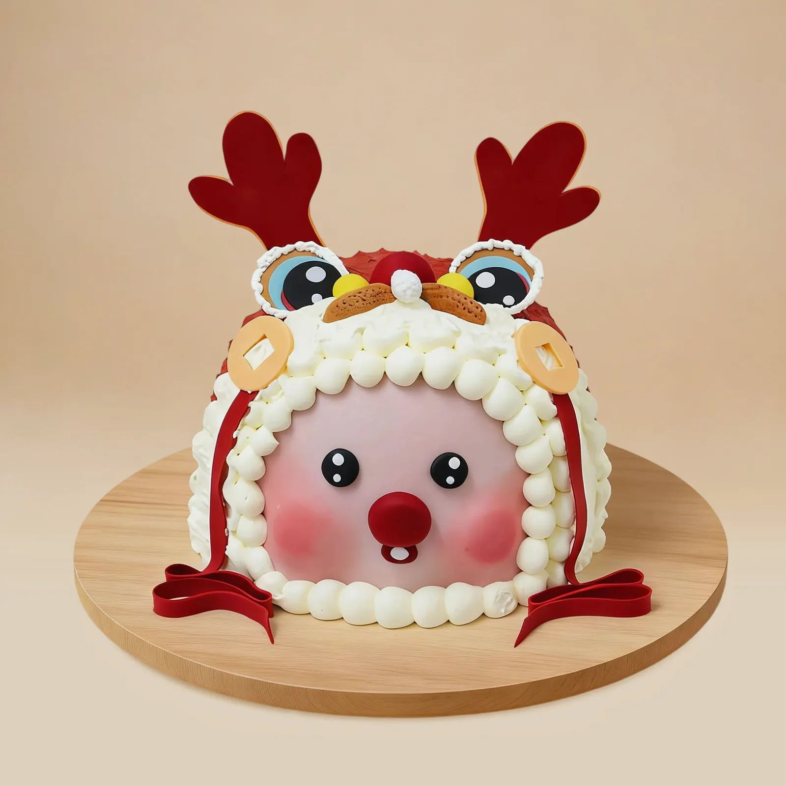 Whimsical Lion Cub Cake 
