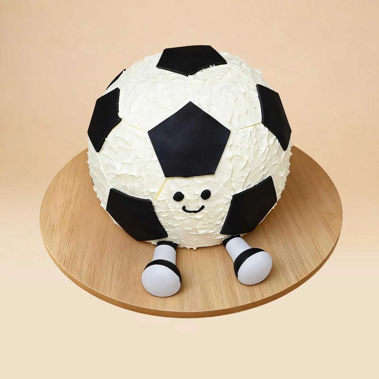 Smiling Soccer Ball Cake